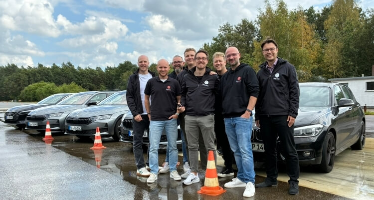 Fahrsicherheitstraining für die TransGate-Mitarbeiter